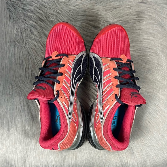 Puma 10 Cell Women Pink Grey Running Shoes - Picture 6 of 8